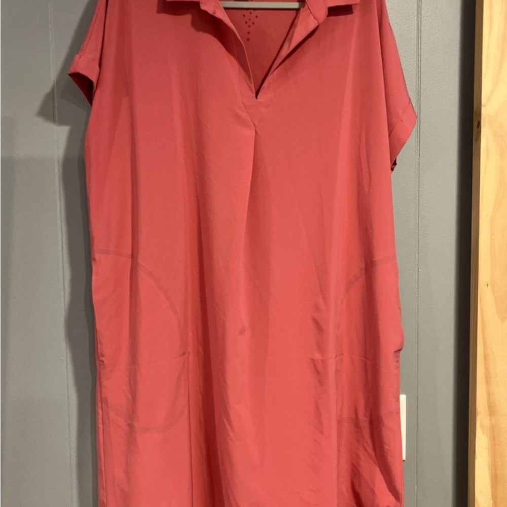 NWT Indyeva XL Peony Frivol Lightweight Stretch Shirt Dress Pink NEW